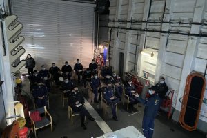 Reunión de coordinación entre Segunda Zona Naval y Sernapesca Bío-Bío se efectuó a bordo del patrullero "Piloto Pardo"