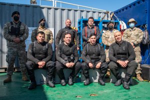 Cabo de Hornos apoyó certificación de 100 metros de la Unidad de Buceo Profundo de la Armada