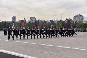 Armada de Chile realiza revista preparatoria de la Gran Parada Militar 2024